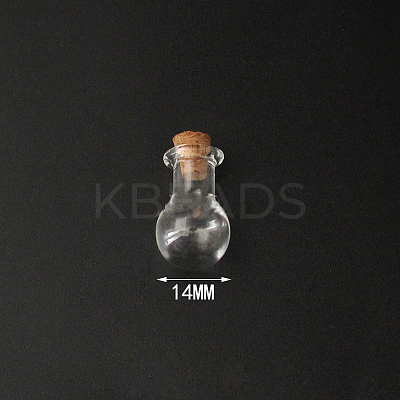 Mini High Borosilicate Glass Bottle Bead Containers BOTT-PW0001-261K-1