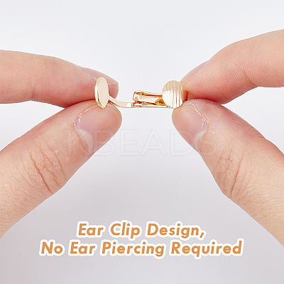 32Pcs 8 Style Brass Clip-on Earring Findings KK-HY0001-04-1