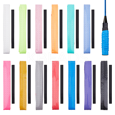 13Pcs 13 Colors PU Leather Anti-slip Tennis Racquet Overgrip AJEW-FH0004-63-1