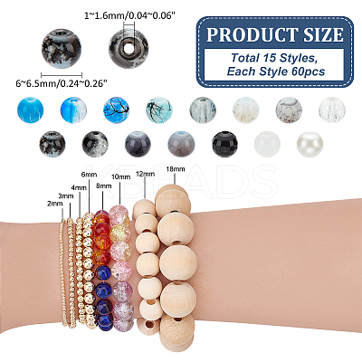 DIY Beads Jewelry Making Finding Kit DIY-PH0020-96-1