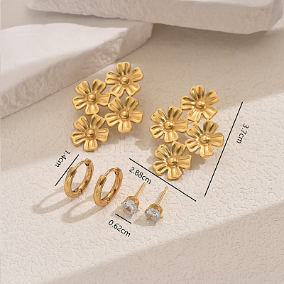 Fashionable Stainless Steel Earring Sets VM9083-5-1