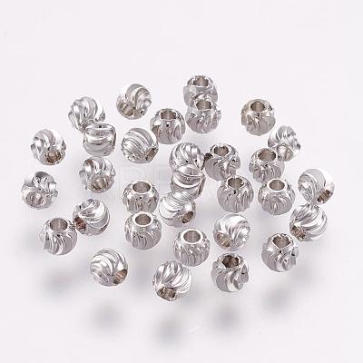 Brass Spacer Beads KK-G312-01P-4mm-P-1