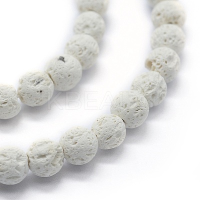 Synthetic Lava Rock Round Beads Strands G-E508-04-10mm-1-1