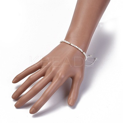 Electroplate Glass Braided Beads Bracelets BJEW-JB04320-1