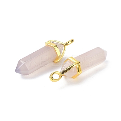 Natural Agate Pointed Pendants G-G025-01G-40-1
