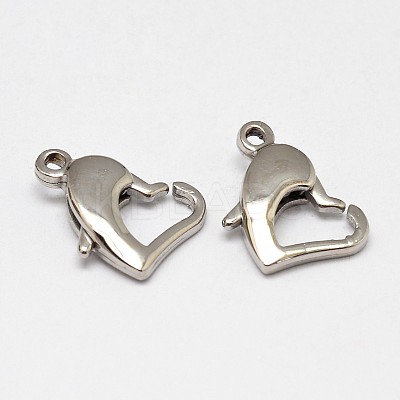 Tarnish Resistant 304 Stainless Steel Lobster Claw Clasps STAS-D069-02-1