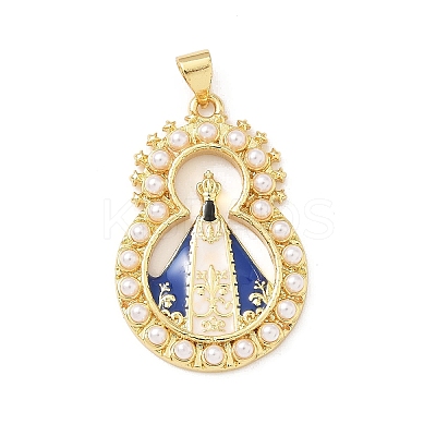 Brass Enamel Pendants KK-B141-32G-1