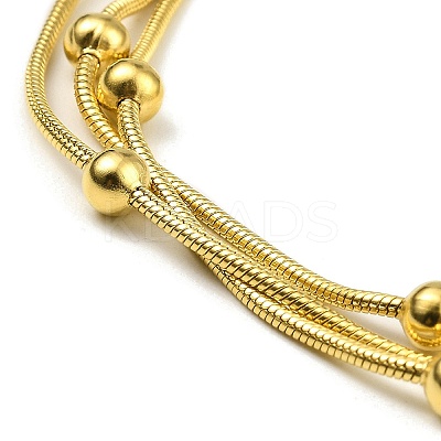 304 Stainless Steel Satellite Chains Triple Layer Multi-strand Bracelet for Women BJEW-M040-01G-1