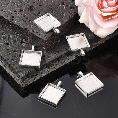 Tibetan Style Alloy Pendant Cabochon Settings X-TIBEP-A123359-AS-FF-1