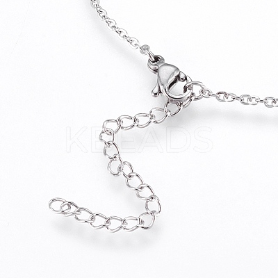 Non-Tarnish 304 Stainless Steel Pendant Necklaces NJEW-P224-03P-1