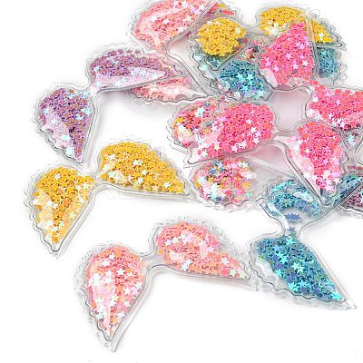 12Pcs 6 Colors PVC with Resin Accessories RESI-CJ0001-174-1