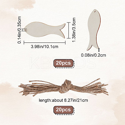 Animal Theme Unfinished Blank Wooden Pendants Set for Painting Arts WOOD-WH0124-26C-1