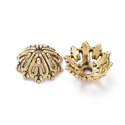 Tibetan Style Fancy Bead Caps LS-TIBEB-LF1028YKG-AG-FF-1