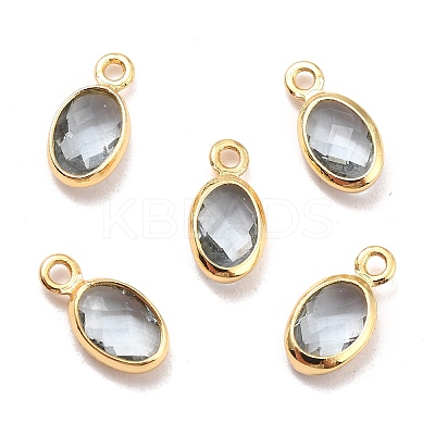 Eco-Friendly Brass with Glass Pendants KK-K268-01H-1