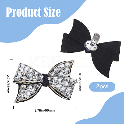 Bowknot Non-woven Fabrics Shoe Decoration FIND-WH0139-290B-1