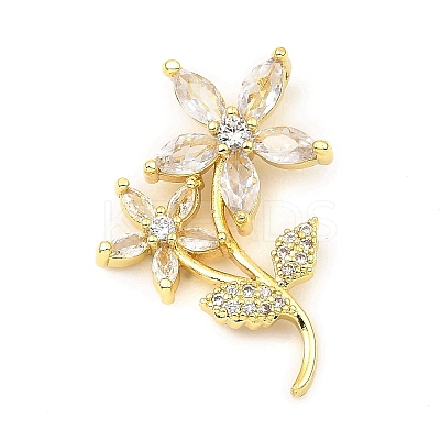 Rack Plating Real 18K Gold Plated Brass Pendants KK-B077-19G-1