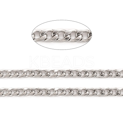 Tarnish Resistant 304 Stainless Steel Cuban Link Chains CHS-K016-02B-P-1