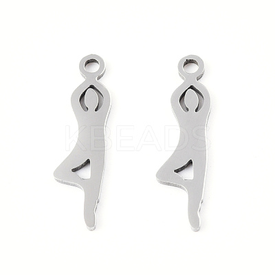 Non-Tarnish Yoga Theme 201 Stainless Steel Pendants STAS-N091-165P-1