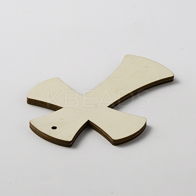 12Pcs Wooden Big Pendants WOOD-WH0030-42A-1