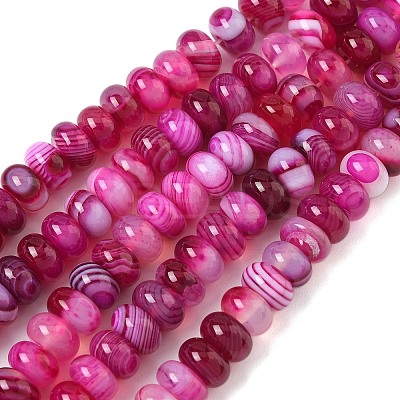 Natural Banded Agate Beads Strands G-F790-I01-01K-1