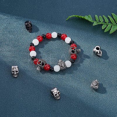 10Pcs 5 Style 304 Stainless Steel European Beads OPDL-UN0001-04-1
