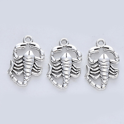 Tibetan Style Alloy Pendants X-TIBE-R316-058AS-RS-1