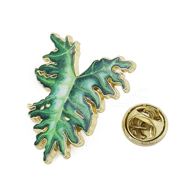 Leaf Enamel Pins JEWB-S040-01B-G-1