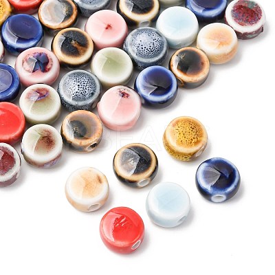 56Pcs 11 Colors Handmade Porcelain Beads PORC-FS0001-32-1