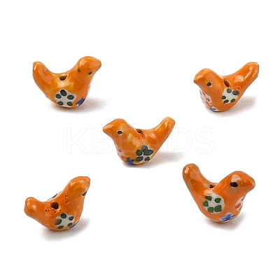 5Pcs Handmade Printed Porcelain Beads PORC-YW0001-27A-1