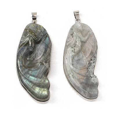 Natural Labradorite Big Pendants G-K338-32P-1