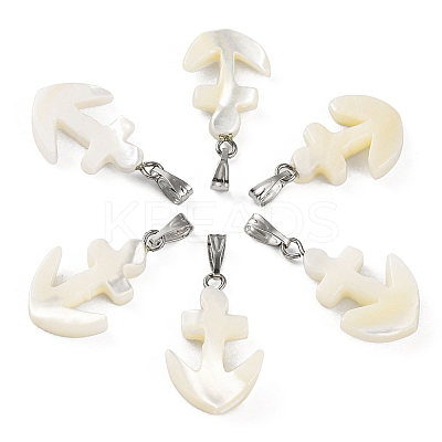 Natural Trochid Shell/Trochus Shell Pendants BSHE-CJC0002-12-1