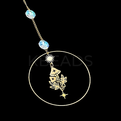 Brass Big Pendant Decorations HJEW-M005-03G-01-1