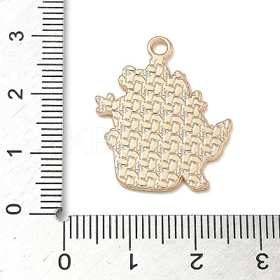 Small Potted Plant with Dog Alloy Enamel Pendants LS-ENAM-I083-01KCG-06-1