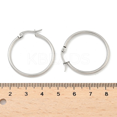 Tarnish Resistant 304 Stainless Steel Hoop Earrings EJEW-F105-09P-1