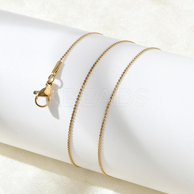 Ion Plating(IP) 304 Stainless Steel Serpentine Chain Necklace for Men Women NJEW-G076-01A-G-1