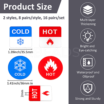 16 Pairs 2 Style Acrylic Public Signs DIY-FH0008-28D-1