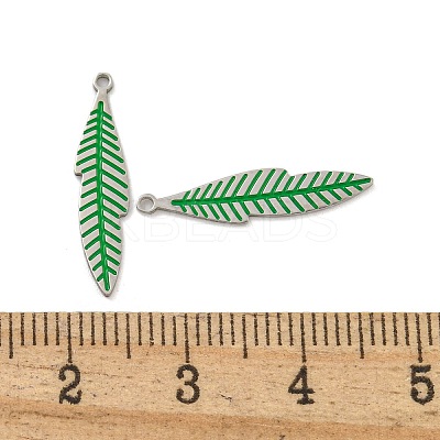 316 Surgical Stainless Steel Enamel Pendants STAS-M073-43P-1