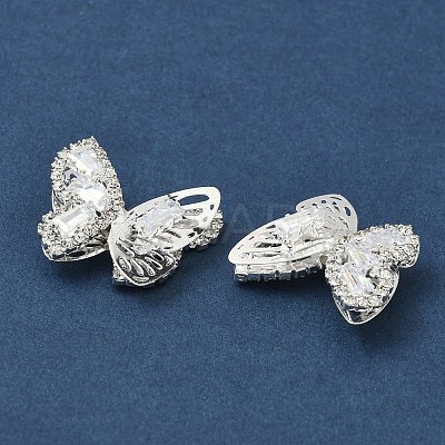 Brass Micro Pave Cubic Zirconia Beads KK-S336-14S-C-1