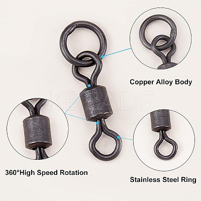 75Pcs 3 Style Brass Fishing Rolling Bearing Connector FIND-FH0003-28-1