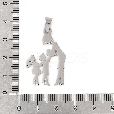 Non-Tarnish Mother's Day 304 Stainless Steel Pendants STAS-U002-08P-1