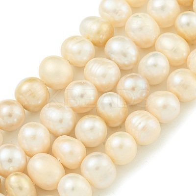 Natural Cultured Freshwater Pearl Beads Strands PEAR-C003-09F-X-1