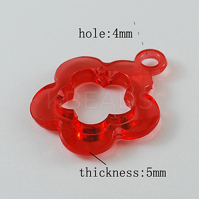 Transparent Acrylic Pendants TACR-R8-M-1