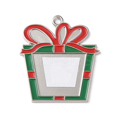 Christmas Themed Sublimation Blank Alloy Pendant Decorations DIY-L070-01D-1