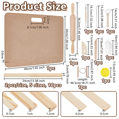 Rectangle MDF Wood Boards DIY-OC0014-16-1