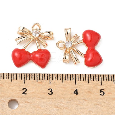 Brass Micro Pave Cubic Zirconia Pendants KK-S532-09KCG-1