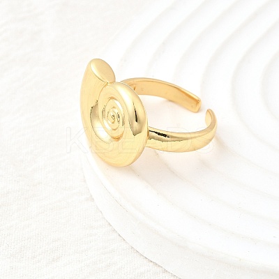 Brass Cuff Rings for Women RJEW-F184-08G-G-1