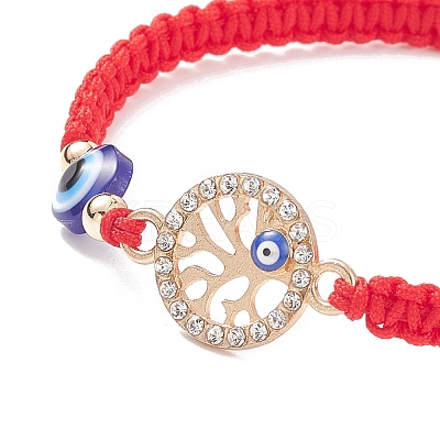 6Pcs 6 Style Resin Evil Eye Braided Bead Bracelets Set BJEW-JB08808-1