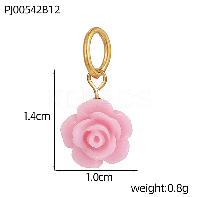 12Pcs 304 Stainless Steel Resin Charms STAS-OY009-84G-1
