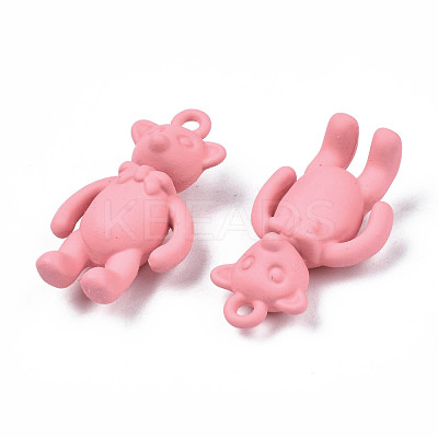 Rack Plating Spray Painted Alloy Pendants PALLOY-N172-001-04-1