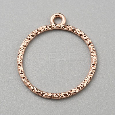 Alloy Open Back Bezel Pendants FIND-TAC0017-41C-RG-1
